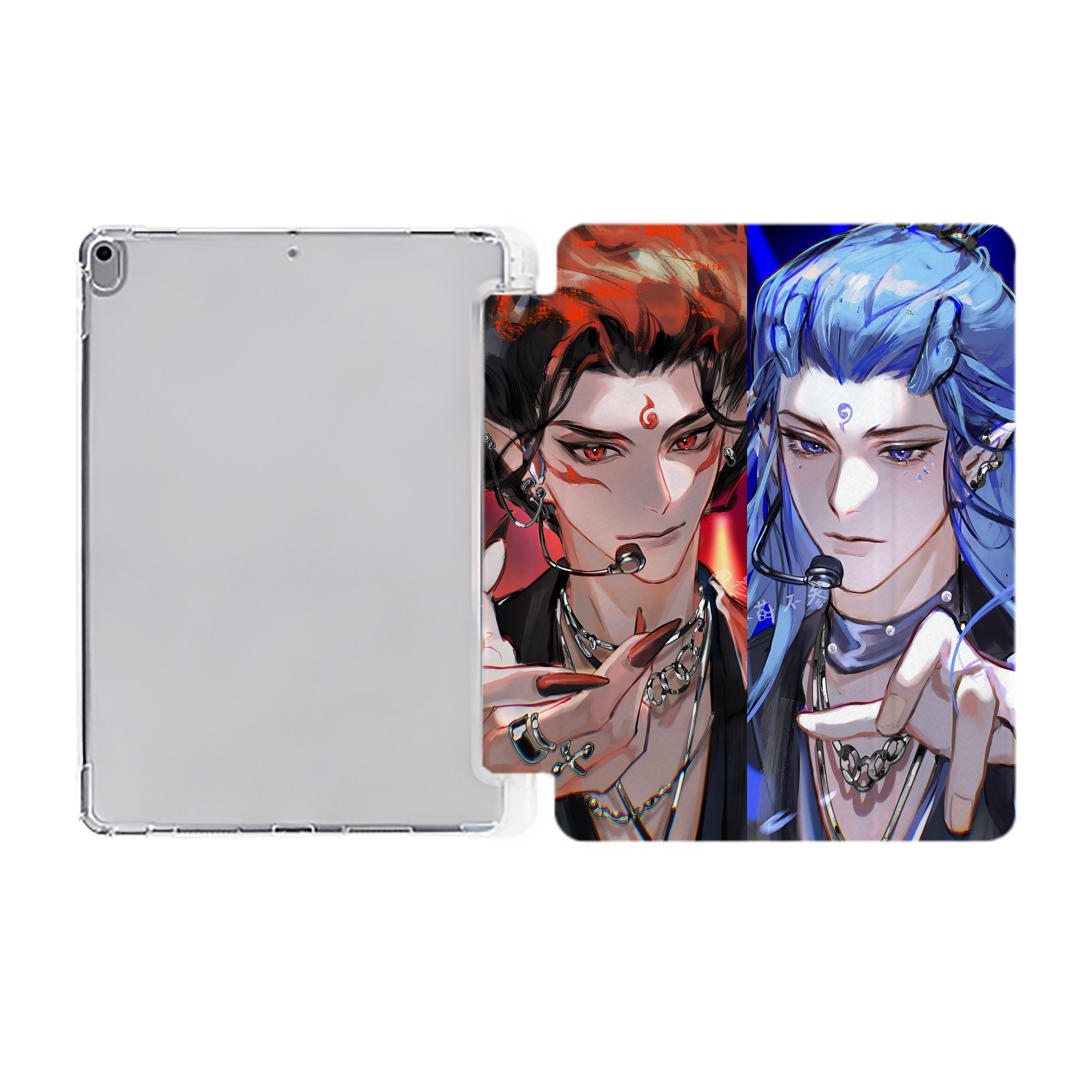 （画像用） Ne Zha 2 ナタ 魔童の大暴れ IPad ケース ペン収納付き 三つ折りスタンド PUレザー×シリコン 対応機種9.5/10.5/10.9インチ